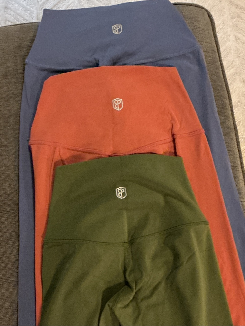 Women’s High-Waist Performance Leggings - Blue, Rust, Olive
Size XS